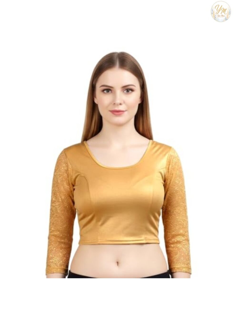 Readymade Blouse Lycra Cotton Spandex Long Sleeve Wedding Saree Blouse